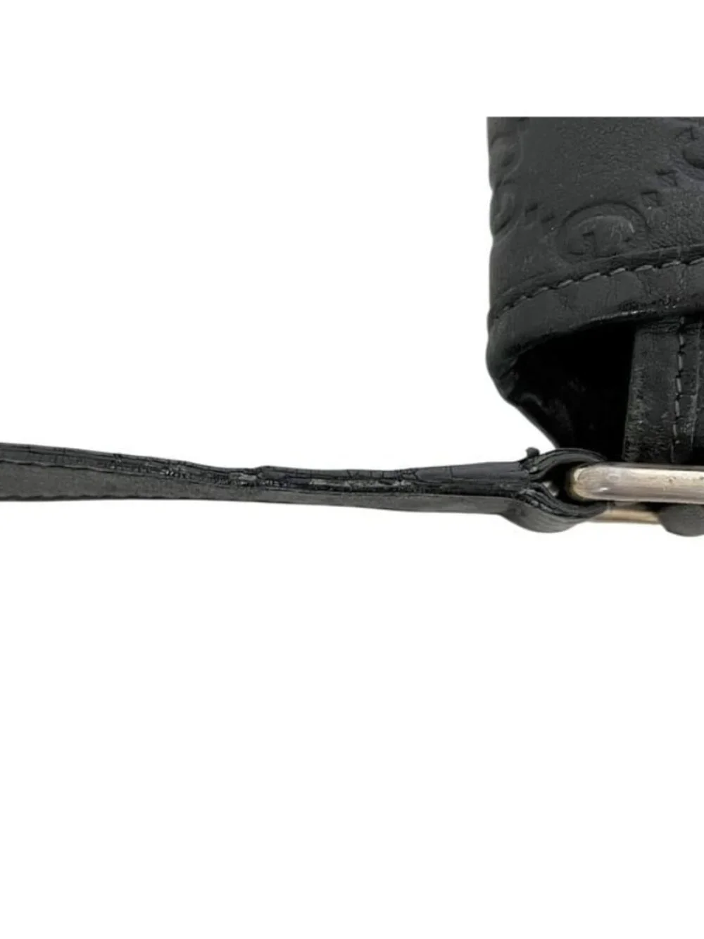 Gucci Shoulder Bag Guccissima Line Leather Black